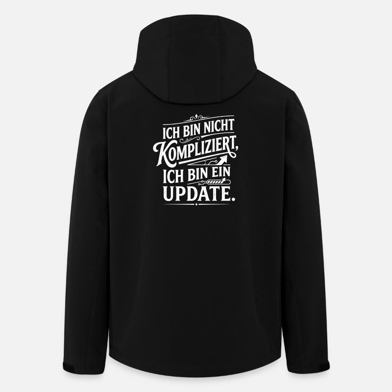Ich bin ein Update nicht kompliziert - Recycelte Männer Softshell-Jacke von Stanley/Stella - Schwarz