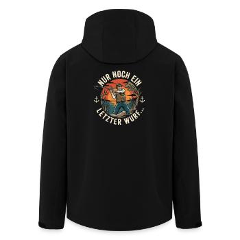 Letzter Wurf - Retro Angeln Fischer Spruch - Recycelte Männer Softshell-Jacke von Stanley/Stella - Schwarz - Hinten - AI Model Male 185 light (185cm)