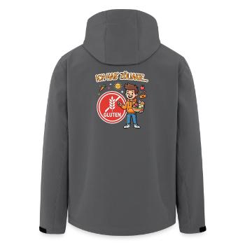 Zöliakie glutenfrei Ernährung  - Recycelte Männer Softshell-Jacke von Stanley/Stella - Anthrazit - Hinten - AI Model Male 185 light (185cm)