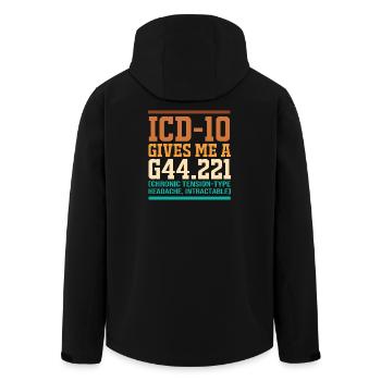 Programmierer Medizin - Recycelte Männer Softshell-Jacke von Stanley/Stella - Schwarz - Hinten - AI Model Male 185 light (185cm)