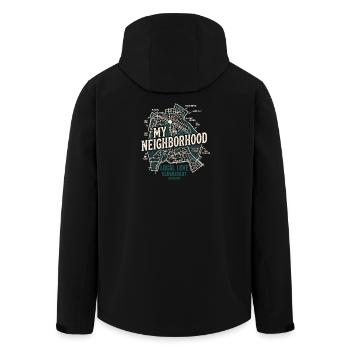 Glückstadt Heimat - Recycelte Männer Softshell-Jacke von Stanley/Stella - Schwarz - Hinten - AI Model Male 185 light (185cm)