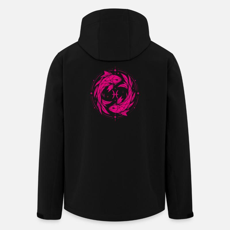 Pisces Symbol – Gentle & Modern - Men’s Recycled Softshell Jacket by Stanley/Stella - black