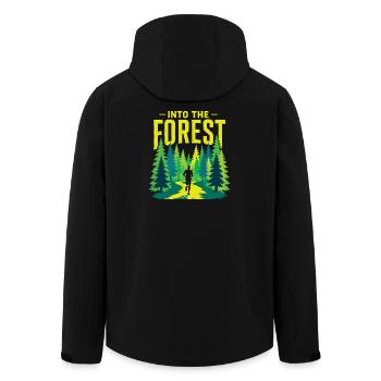 Trail Running - Into The Forest - Men’s Recycled Softshell Jacket by Stanley/Stella - black - Back - AI Model Male 185 light (185cm)