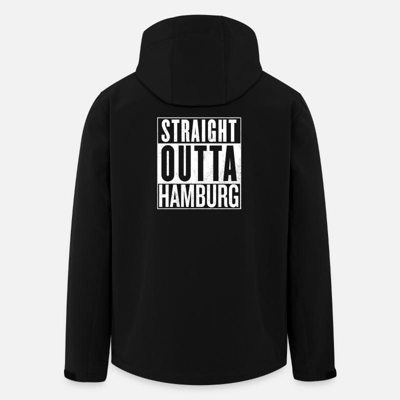 Straight Outta Hamburg - Recycelte Männer Softshell-Jacke von Stanley/Stella - Schwarz