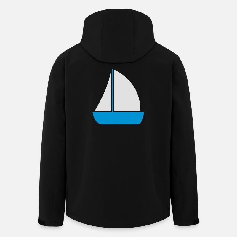 sailboat - Men’s Recycled Softshell Jacket by Stanley/Stella - black