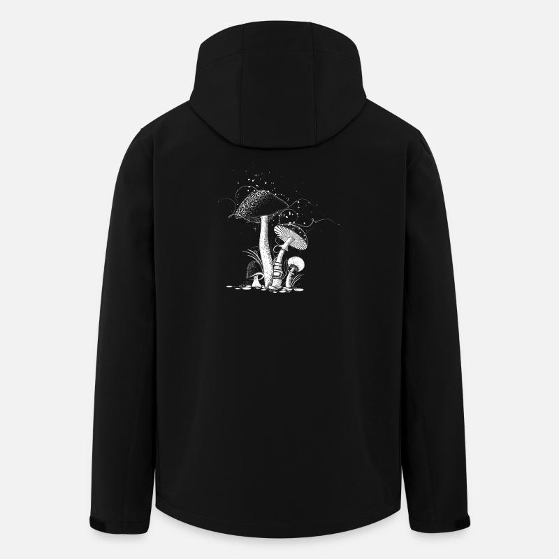quatre champignons - Veste softshell homme en polyester recyclé Stanley/Stella - noir