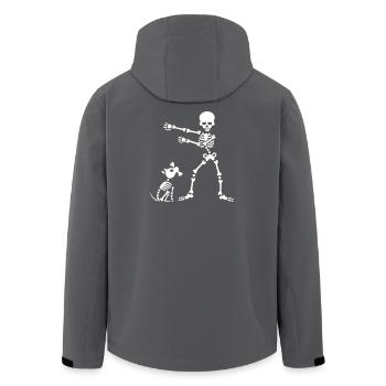 Flossing floss like a boss skeleton dog dance - Men’s Recycled Softshell Jacket by Stanley/Stella - anthracite - Back - AI Model Male 185 light (185cm)