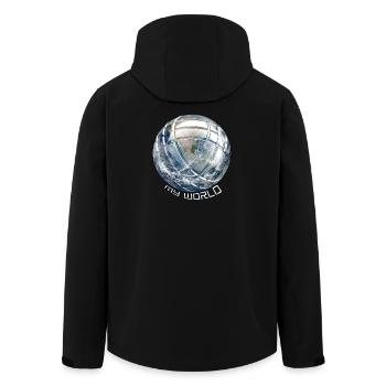 Petanque - Men’s Recycled Softshell Jacket by Stanley/Stella - black - Back - AI Model Male 185 light (185cm)