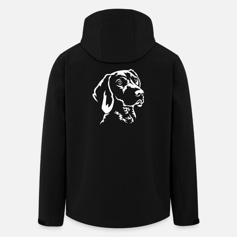 Deutsch Kurzhaar Kopf "Black Edition" - Recycelte Männer Softshell-Jacke von Stanley/Stella - Schwarz