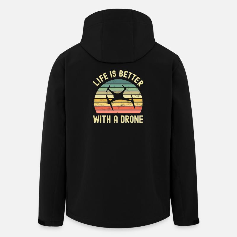 Drone - Recycelte Männer Softshell-Jacke von Stanley/Stella - Schwarz