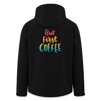 Mais premier café - Veste softshell homme en polyester recyclé Stanley/Stella - noir - Dos - AI Model Male 185 light (185cm)