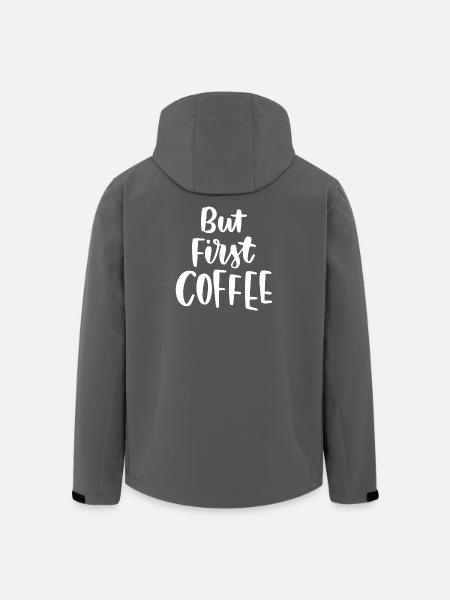 But First Coffee - Men’s Recycled Softshell Jacket by Stanley/Stella - black