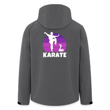 karate, karateka, karate sport - Men’s Recycled Softshell Jacket by Stanley/Stella - anthracite - Back - AI Model Male 185 light (185cm)