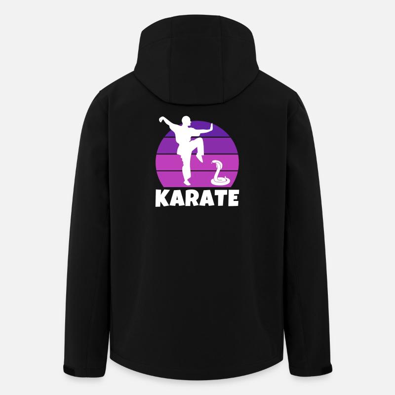 karaté, karatéka, karaté sport - Veste softshell homme en polyester recyclé Stanley/Stella - noir