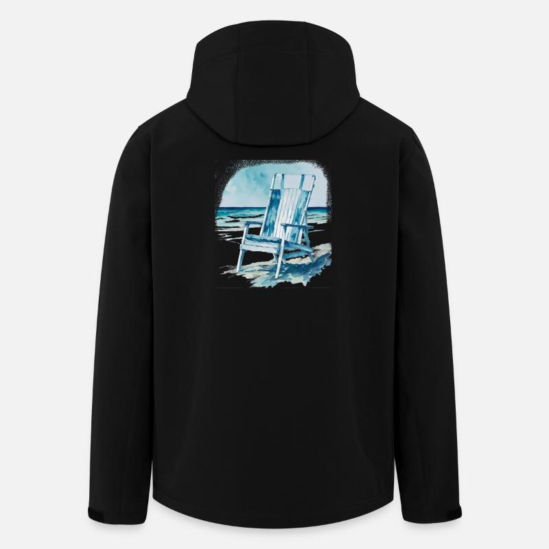 Liegestuhl am Strand - Recycelte Männer Softshell-Jacke von Stanley/Stella - Schwarz