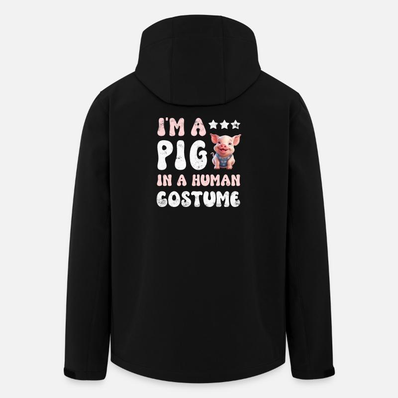Cochons - Veste softshell homme en polyester recyclé Stanley/Stella - noir