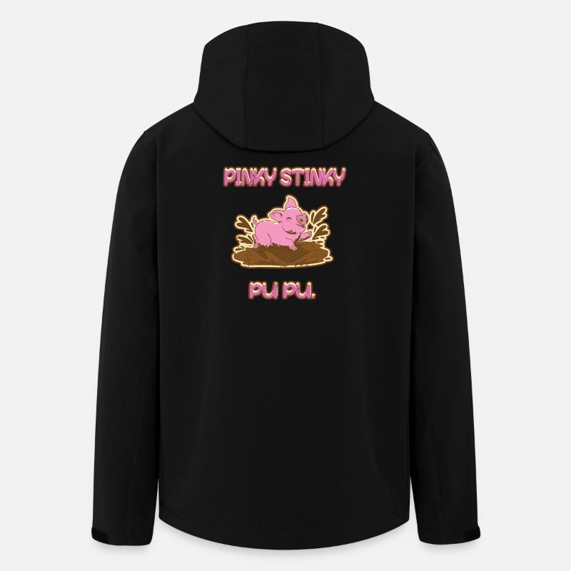 Pinky Stinky PU PU - Men’s Recycled Softshell Jacket by Stanley/Stella - black