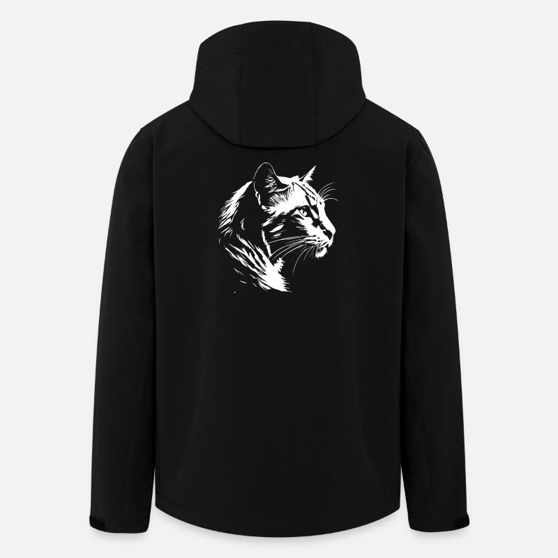 Katze 5 - Recycelte Männer Softshell-Jacke von Stanley/Stella - Schwarz