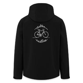 selten radlos radsport radfahren rad outdoor - Recycelte Männer Softshell-Jacke von Stanley/Stella - Schwarz - Hinten - AI Model Male 185 light (185cm)