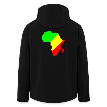 afrique - Veste softshell homme en polyester recyclé Stanley/Stella - noir - Dos - AI Model Male 185 light (185cm)