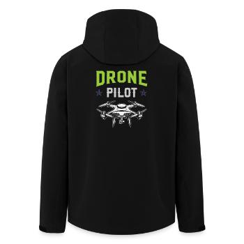 Drohnen-Pilot - Recycelte Männer Softshell-Jacke von Stanley/Stella - Schwarz - Hinten - AI Model Male 185 light (185cm)