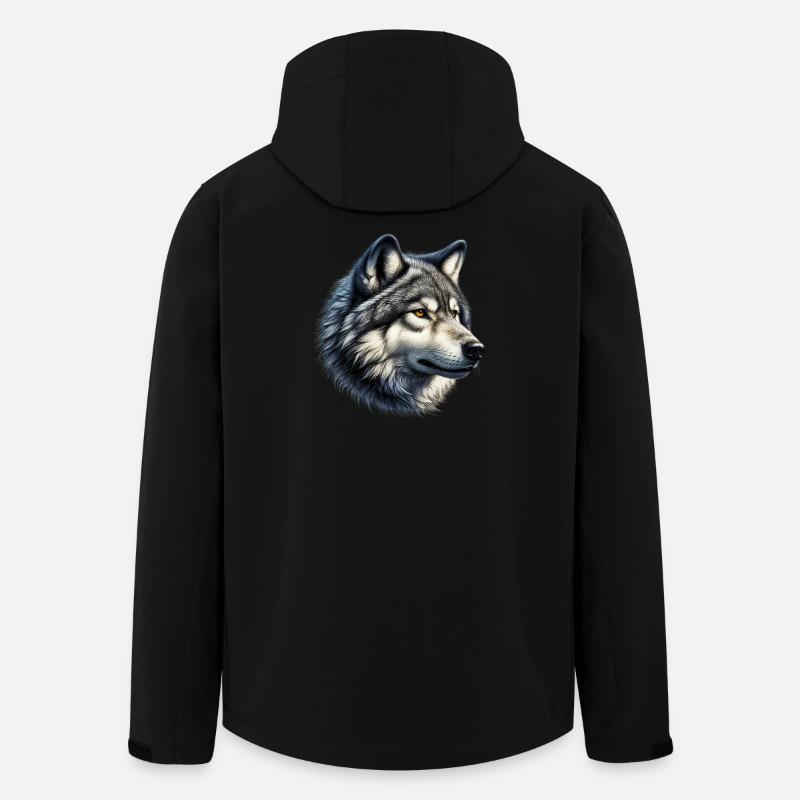 Wolf - Recycelte Männer Softshell-Jacke von Stanley/Stella - Schwarz