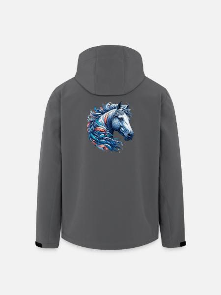 Pferd - Recycelte Männer Softshell-Jacke von Stanley/Stella - Schwarz
