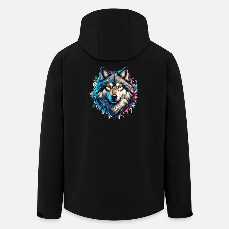 Wolf - Recycelte Männer Softshell-Jacke von Stanley/Stella - Schwarz