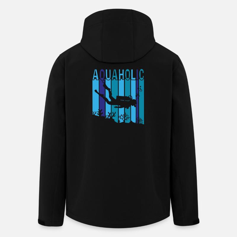 Aquaholic - Recycelte Männer Softshell-Jacke von Stanley/Stella - Schwarz