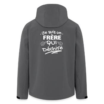 Humour Fraternel Affirmé T-shirt - Veste softshell homme en polyester recyclé Stanley/Stella - noir - Dos - AI Model Male 185 light (185cm)
