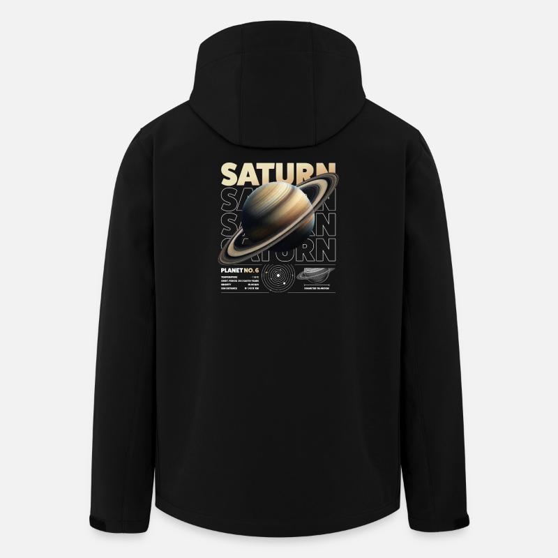 Saturn details - Men’s Recycled Softshell Jacket by Stanley/Stella - black