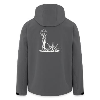 La Statue de la Liberté se noie - Veste softshell homme en polyester recyclé Stanley/Stella - charbon - Dos - AI Model Male 185 light (185cm)
