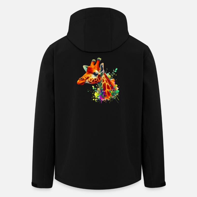 Giraffe - Men’s Recycled Softshell Jacket by Stanley/Stella - black