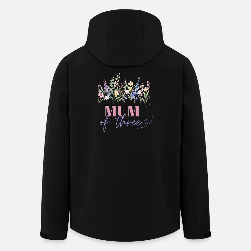 Mum of three - Recycelte Männer Softshell-Jacke von Stanley/Stella - Schwarz