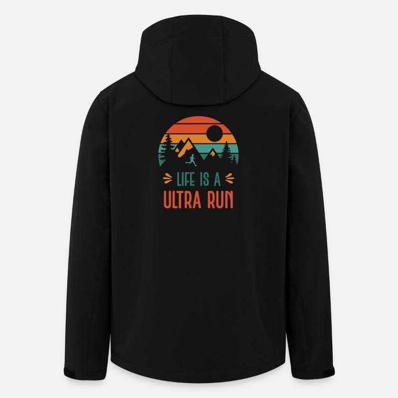 Life is a Ultra Run - Men’s Recycled Softshell Jacket by Stanley/Stella - black