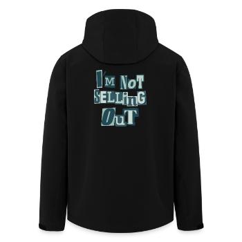 Ich verkaufe mich nicht (grün) - Recycelte Männer Softshell-Jacke von Stanley/Stella - Schwarz - Hinten - AI Model Male 185 light (185cm)