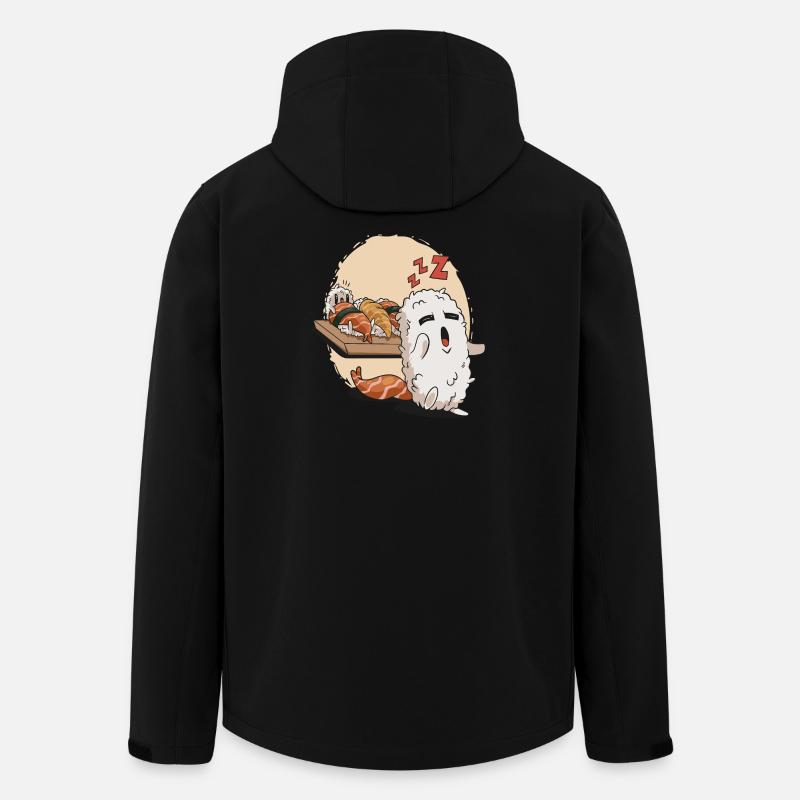 Sushi endormi - Veste softshell homme en polyester recyclé Stanley/Stella - noir