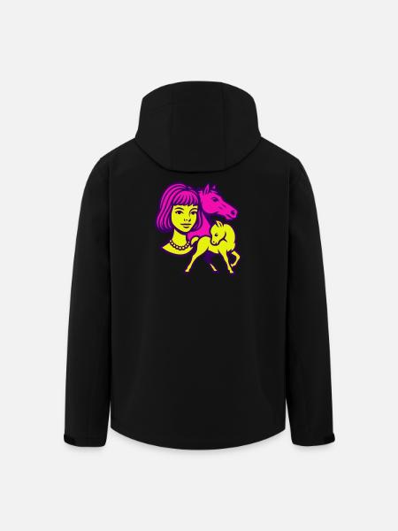 Pferdemädchen Pop-Art - Recycelte Männer Softshell-Jacke von Stanley/Stella - Schwarz
