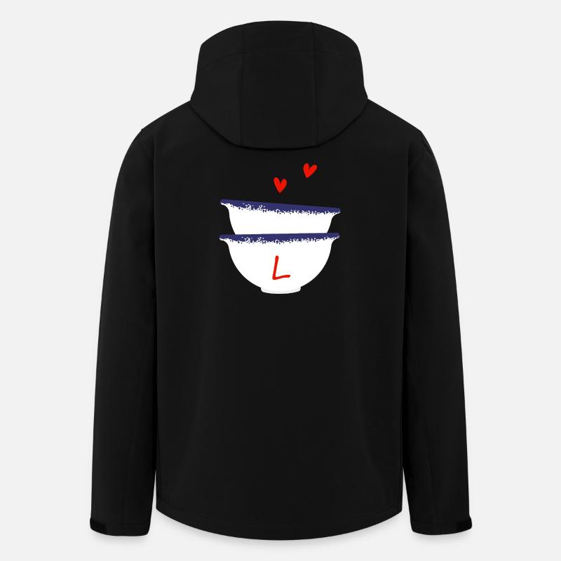 Lettre l bols breton - Veste softshell homme en polyester recyclé Stanley/Stella - noir
