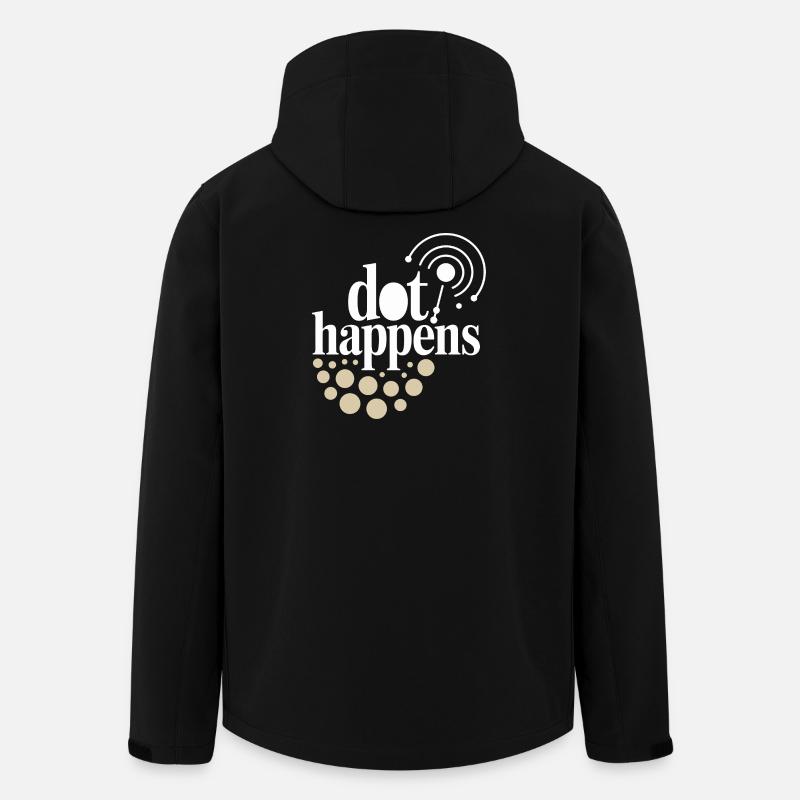 Dot Happens Morse Code Fun - Veste softshell homme en polyester recyclé Stanley/Stella - noir
