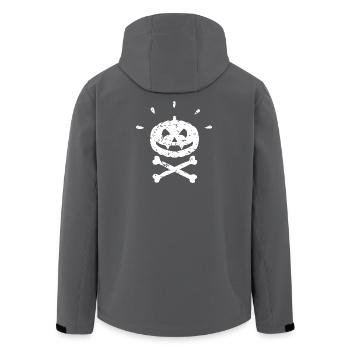 Gruseliger Jolly Roger Kürbis Halloween weiß - Recycelte Männer Softshell-Jacke von Stanley/Stella - Anthrazit - Hinten - AI Model Male 185 light (185cm)