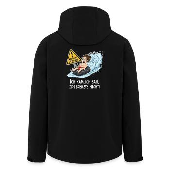 Je n'ai pas freiné - Veste softshell homme en polyester recyclé Stanley/Stella - noir - Dos - AI Model Male 185 light (185cm)