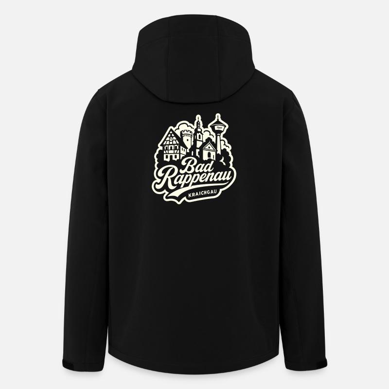 Kraichgau Skyline Bad Rappenau Illustration - Recycelte Männer Softshell-Jacke von Stanley/Stella - Schwarz