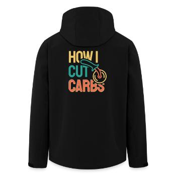 How to Lower Carbs - Men’s Recycled Softshell Jacket by Stanley/Stella - black - Back - AI Model Male 185 light (185cm)