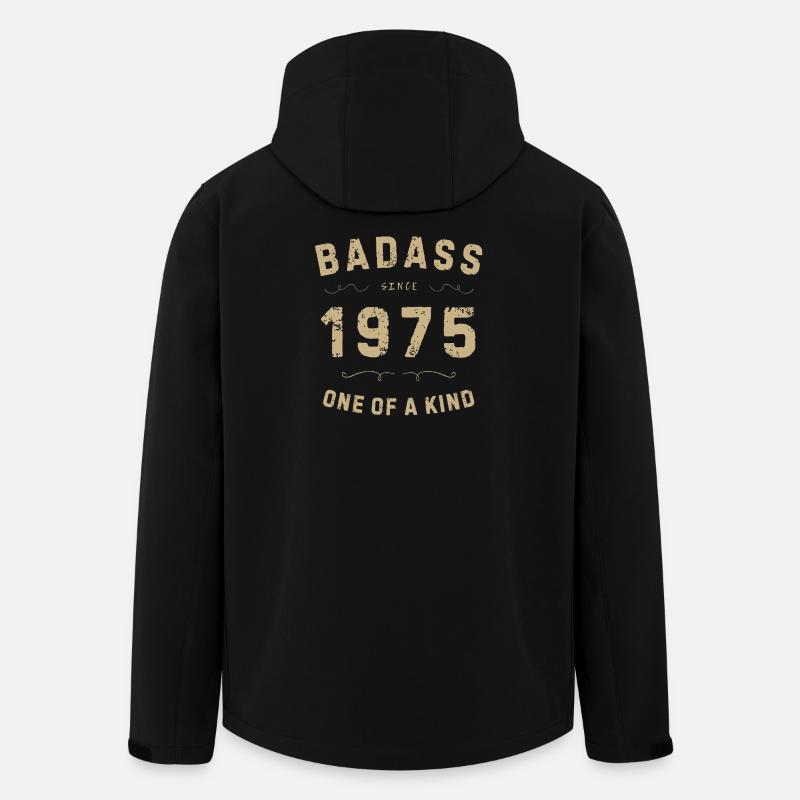 Badass 1975: Einzigartiger Retro-Stil - Recycelte Männer Softshell-Jacke von Stanley/Stella - Schwarz