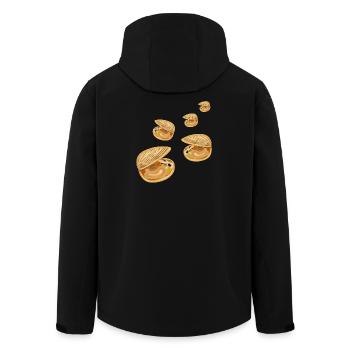 Dekorative Muscheln - Recycelte Männer Softshell-Jacke von Stanley/Stella - Schwarz - Hinten - AI Model Male 185 light (185cm)