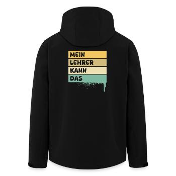 Beruf Lehrer - Recycelte Männer Softshell-Jacke von Stanley/Stella - Schwarz - Hinten - AI Model Male 185 light (185cm)