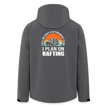Paddelboot Kajakfahren Kajak Rafting - Recycelte Männer Softshell-Jacke von Stanley/Stella - Schwarz - Hinten - AI Model Male 185 light (185cm)