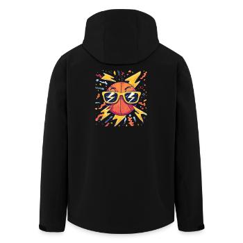 Blitzball Sonnenbrille - Recycelte Männer Softshell-Jacke von Stanley/Stella - Schwarz - Hinten - AI Model Male 185 light (185cm)