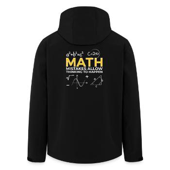 Mathematische Fehler ermöglichen das Denken - Recycelte Männer Softshell-Jacke von Stanley/Stella - Schwarz - Hinten - AI Model Male 185 light (185cm)